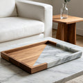 Marble & Wooden Serving Tray