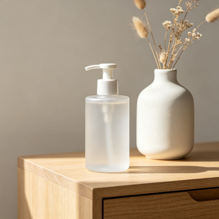 Frosted Glass Soap Dispenser
